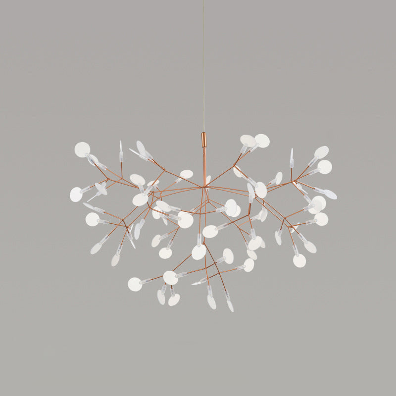 Modern Round Acrylic LED Chandelier with Stainless Steel for Bedroom
