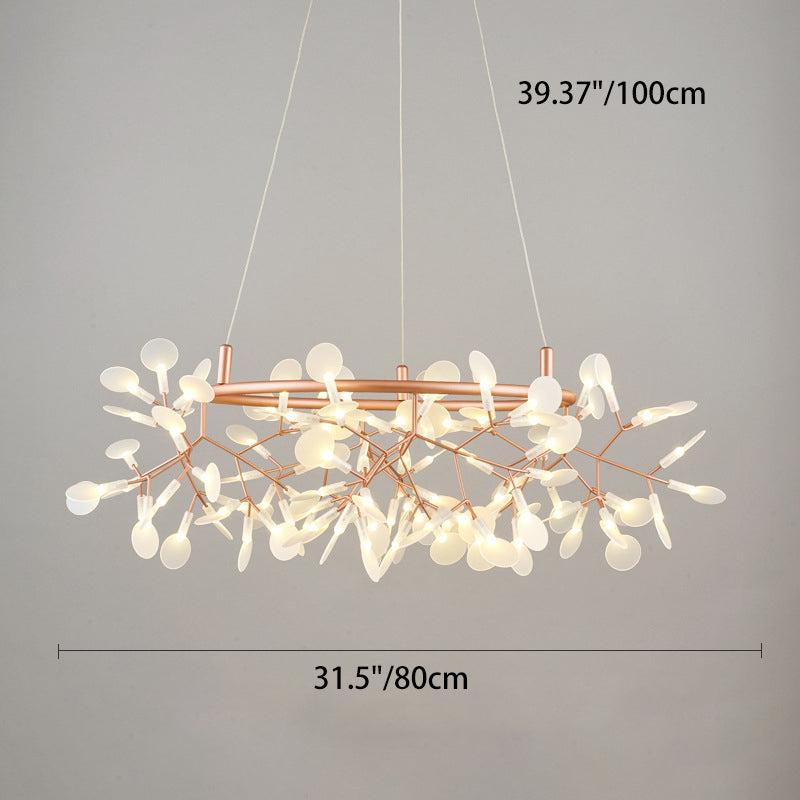 Modern Round Acrylic LED Chandelier with Stainless Steel for Bedroom