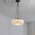 Vintage-inspired Iron and Glass Floral Drum Shade 3-Light Chandelier for Living Room
