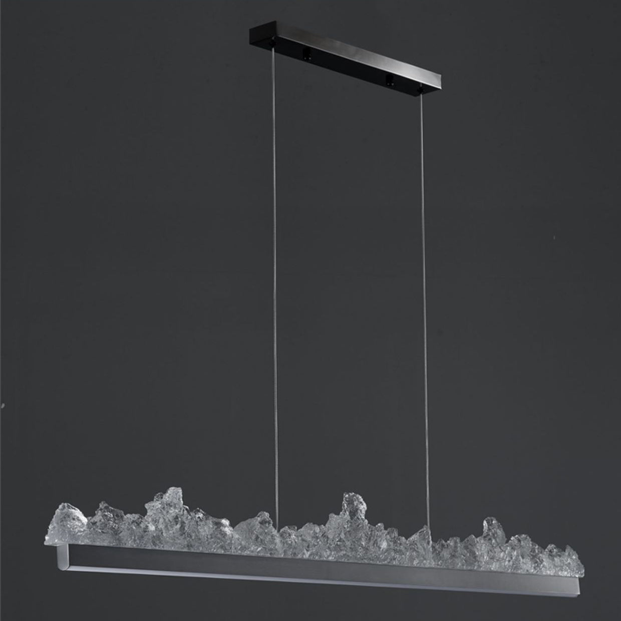 Modern Iceberg Aluminum Platinum LED Chandelier for Dining Room