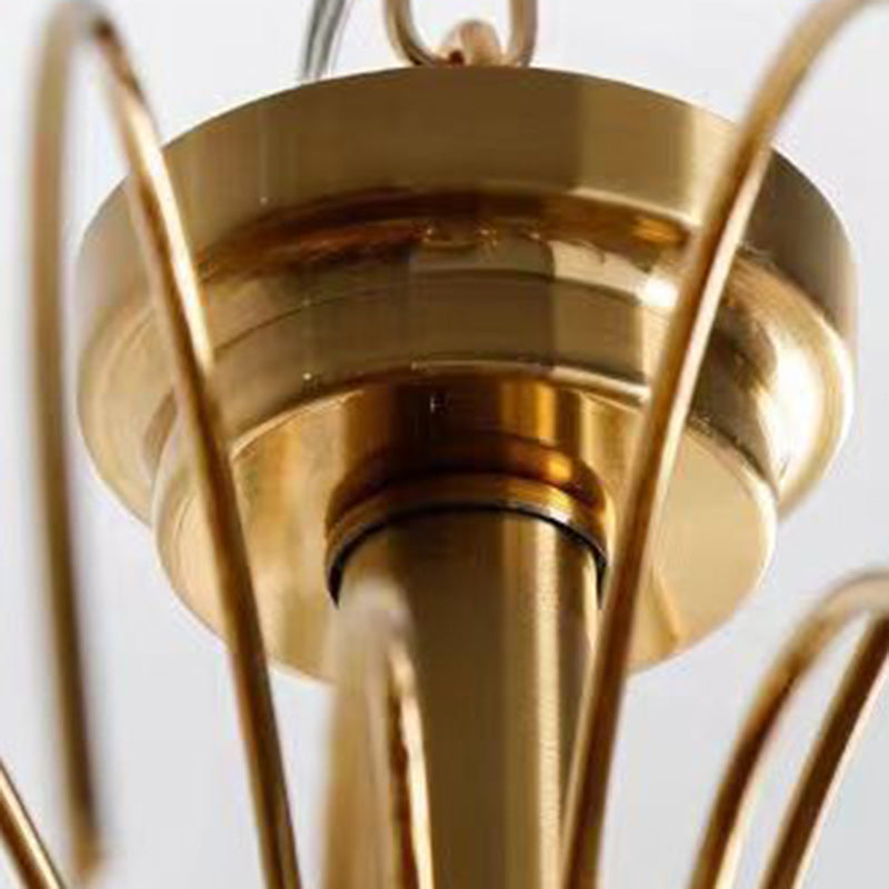 Vintage Copper Glass Teardrop Chandelier for Elegant Living Room Decor