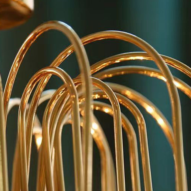 Vintage Copper Glass Teardrop Chandelier for Elegant Living Room Decor