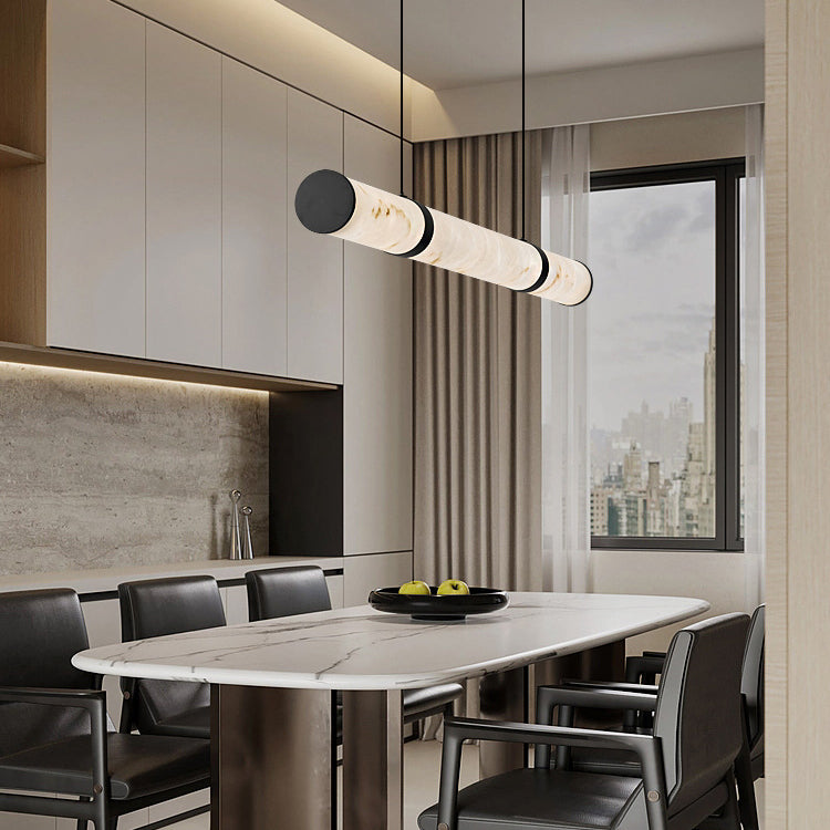 Sleek Textured Iron LED Pendant Light for Modern Dining Room Island
