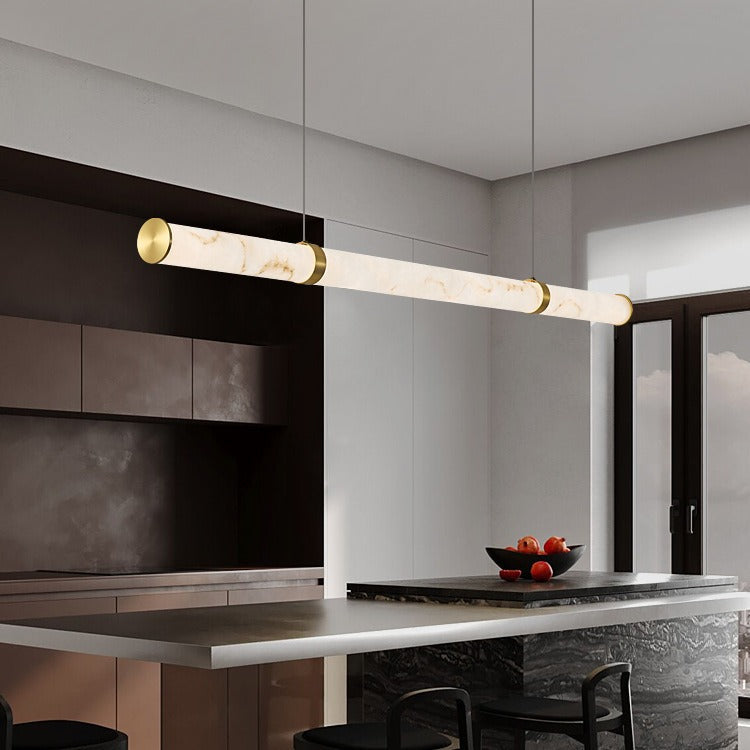 Sleek Textured Iron LED Pendant Light for Modern Dining Room Island