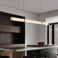 Sleek Textured Iron LED Pendant Light for Modern Dining Room Island
