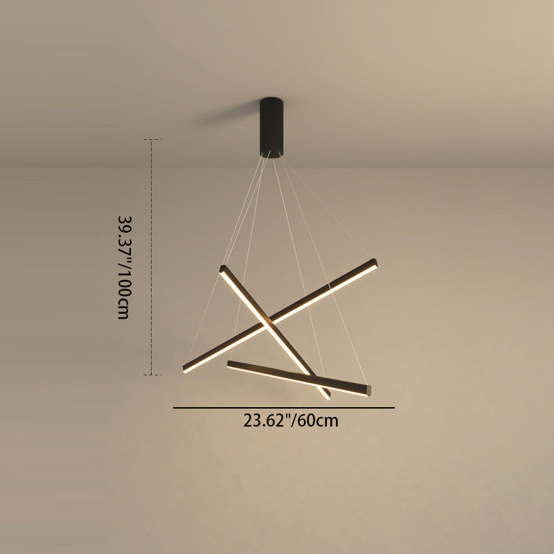 Scandinavian Aluminum LED Chandelier Island Light for Modern Living Room