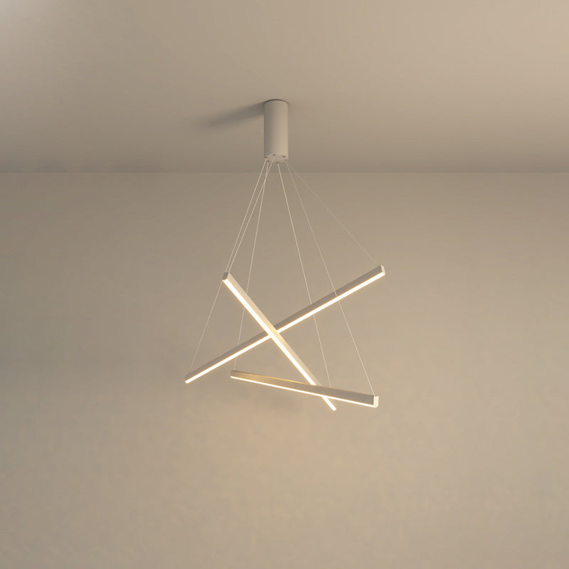 Scandinavian Aluminum LED Chandelier Island Light for Modern Living Room