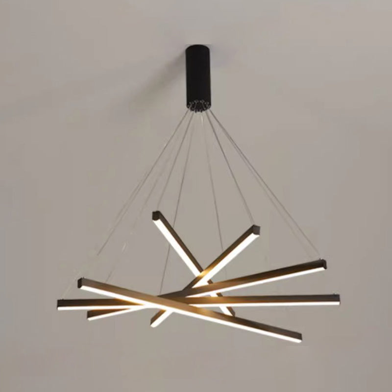 Scandinavian Aluminum LED Chandelier Island Light for Modern Living Room