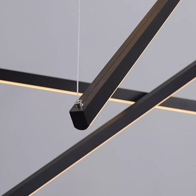 Scandinavian Aluminum LED Chandelier Island Light for Modern Living Room