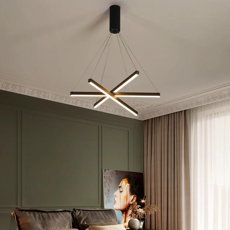 Scandinavian Aluminum LED Chandelier Island Light for Modern Living Room