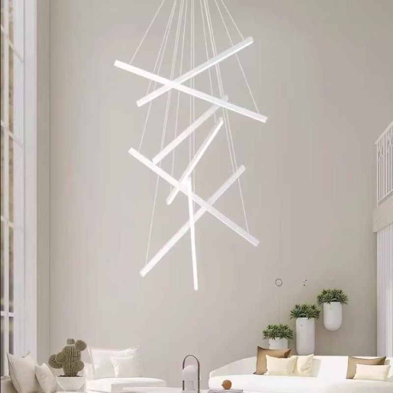 Scandinavian Aluminum LED Chandelier Island Light for Modern Living Room
