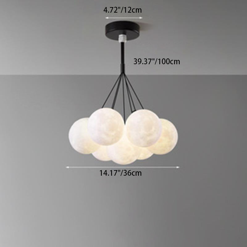Modern White Iron and Resin Branch Chandelier for Living Room 7/13 Lights