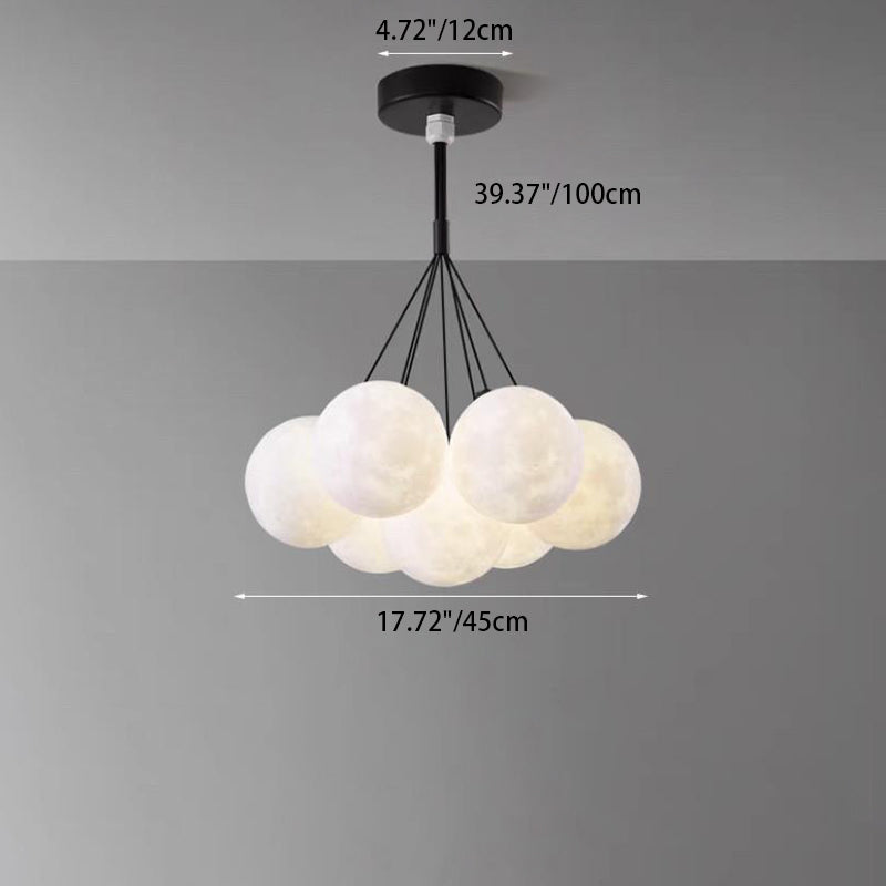 Modern White Iron and Resin Branch Chandelier for Living Room 7/13 Lights