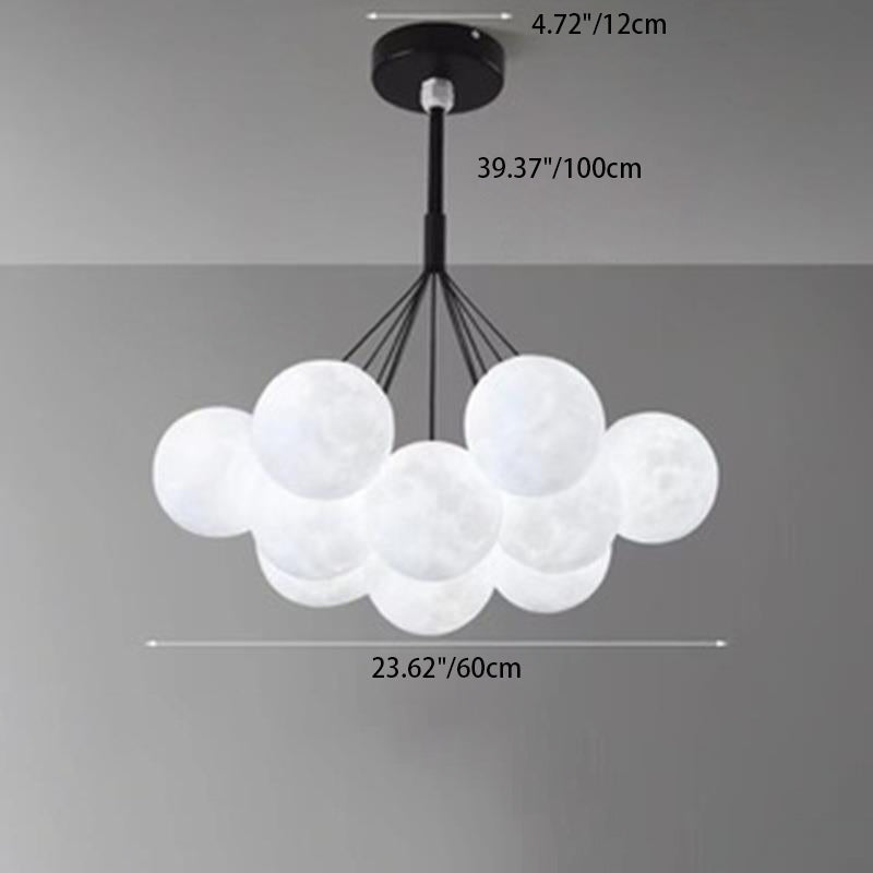 Modern White Iron and Resin Branch Chandelier for Living Room 7/13 Lights