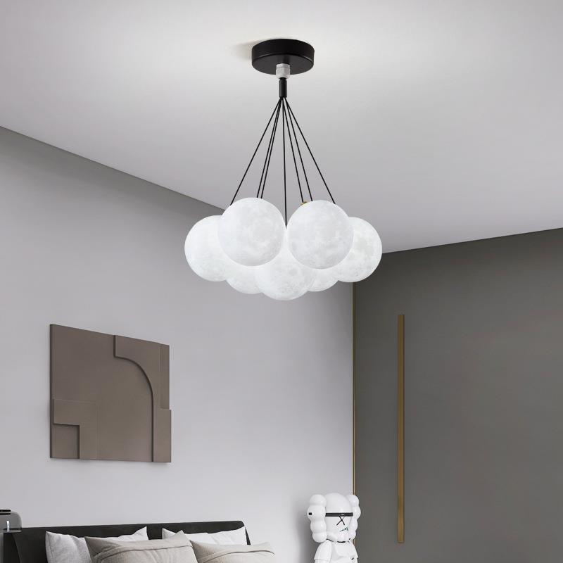 Modern White Iron and Resin Branch Chandelier for Living Room 7/13 Lights