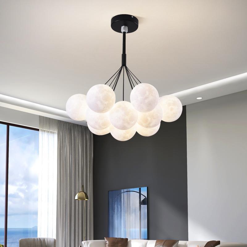 Modern White Iron and Resin Branch Chandelier for Living Room 7/13 Lights