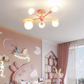 Colorful Contemporary Macaron 5-Light Chandelier for Kids’ Bedroom