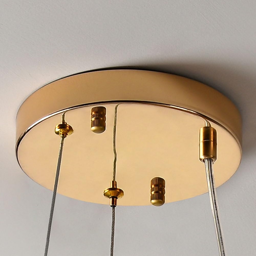 Modern Crystal Chandelier with Iron & Aluminum Shade for Dining Room