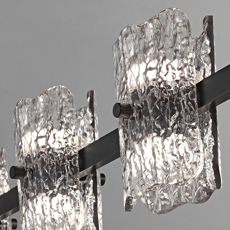 Nordic Iron and Resin Square LED Chandelier for Dining Room Island Décor