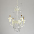 Elegant French Iron Crystal Candelabra Chandelier for Living Room 4-8 Lights