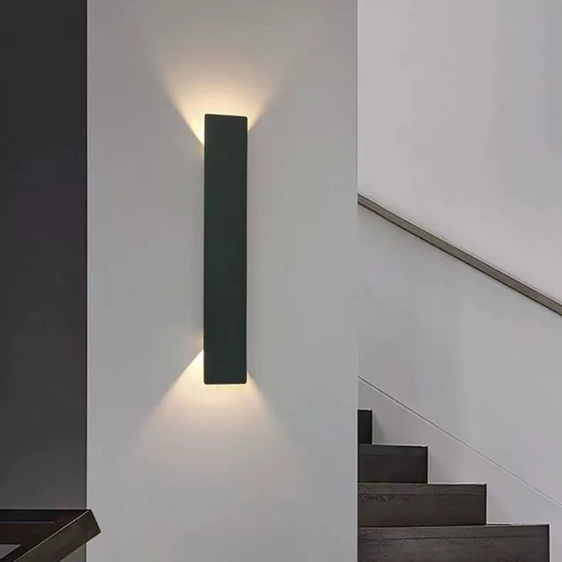 Sleek Gray Aluminum LED Waterproof Wall Sconce for Outdoor Patio Lighting