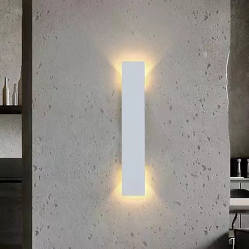 Sleek Gray Aluminum LED Waterproof Wall Sconce for Outdoor Patio Lighting