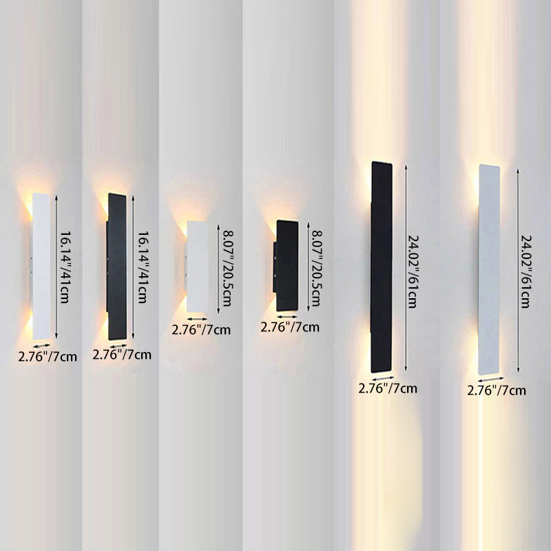 Sleek Gray Aluminum LED Waterproof Wall Sconce for Outdoor Patio Lighting