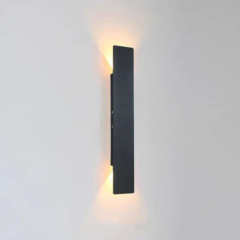 Sleek Gray Aluminum LED Waterproof Wall Sconce for Outdoor Patio Lighting