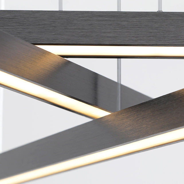 Sleek Modern Aluminum & Acrylic LED Chandelier for Living Room Decor
