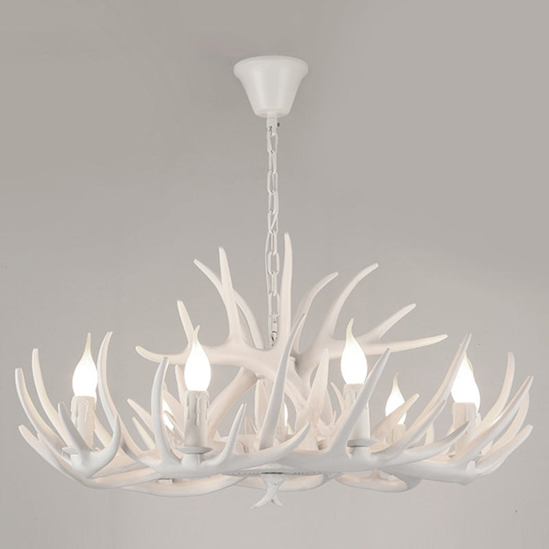 Antler-Inspired Modern Art Deco Iron Chandelier for Dining Room, 4-12 Lights
