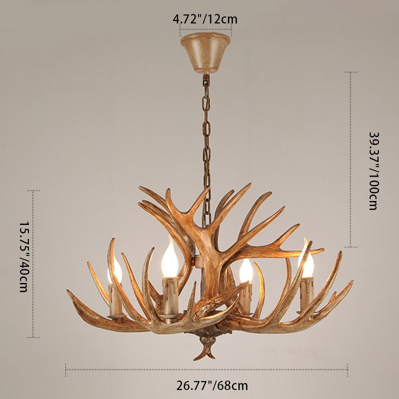 Antler-Inspired Modern Art Deco Iron Chandelier for Dining Room, 4-12 Lights
