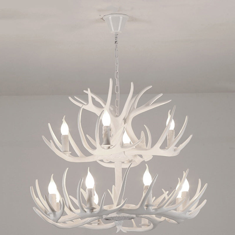 Antler-Inspired Modern Art Deco Iron Chandelier for Dining Room, 4-12 Lights