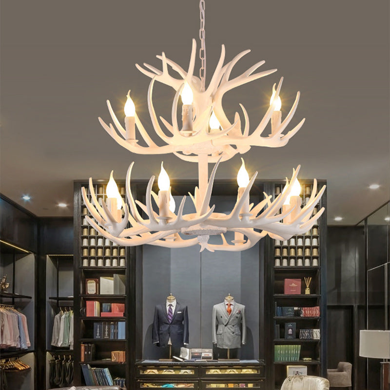 Antler-Inspired Modern Art Deco Iron Chandelier for Dining Room, 4-12 Lights