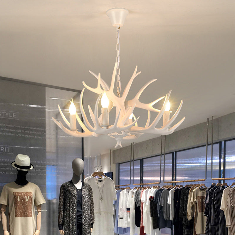 Antler-Inspired Modern Art Deco Iron Chandelier for Dining Room, 4-12 Lights