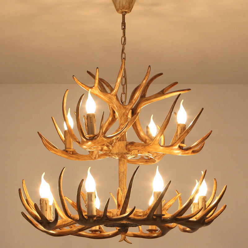 Antler-Inspired Modern Art Deco Iron Chandelier for Dining Room, 4-12 Lights