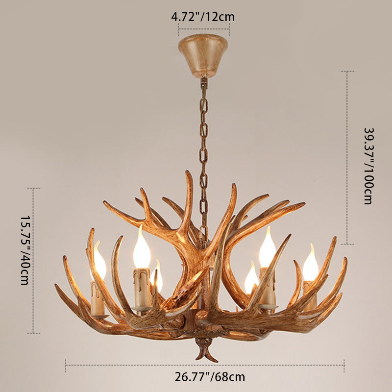 Antler-Inspired Modern Art Deco Iron Chandelier for Dining Room, 4-12 Lights
