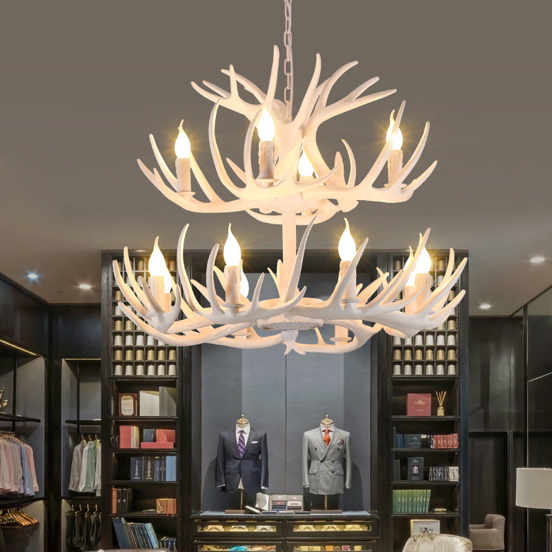 Antler-Inspired Modern Art Deco Iron Chandelier for Dining Room, 4-12 Lights