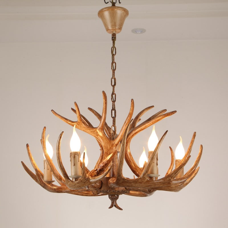 Antler-Inspired Modern Art Deco Iron Chandelier for Dining Room, 4-12 Lights