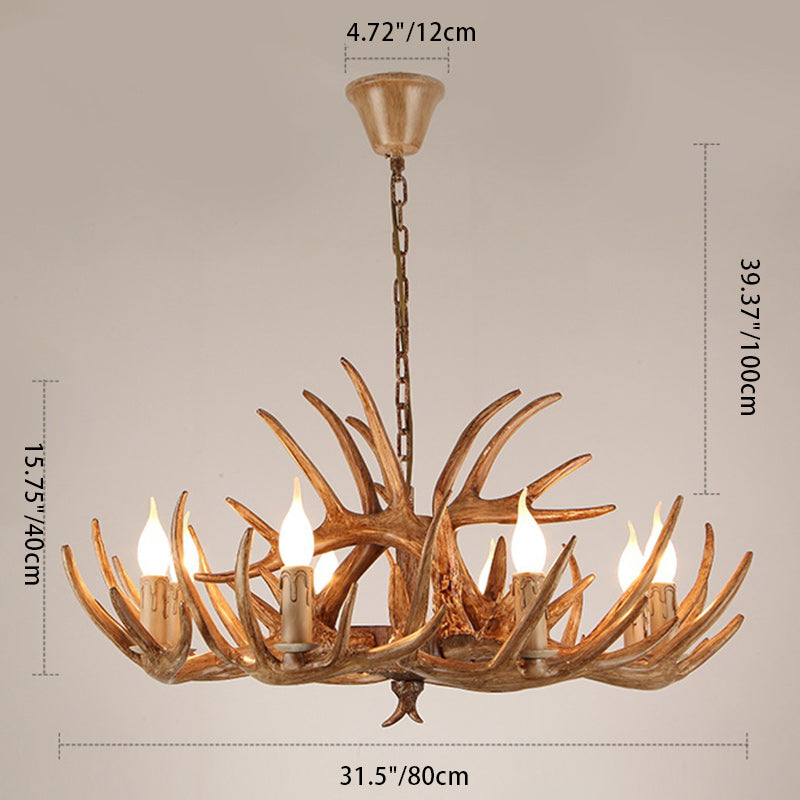 Antler-Inspired Modern Art Deco Iron Chandelier for Dining Room, 4-12 Lights