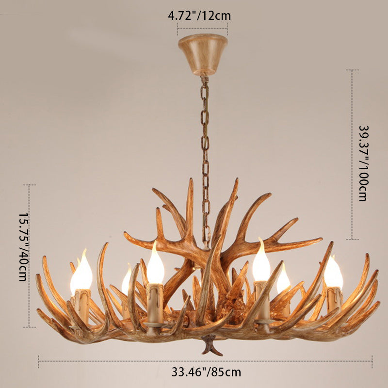 Antler-Inspired Modern Art Deco Iron Chandelier for Dining Room, 4-12 Lights