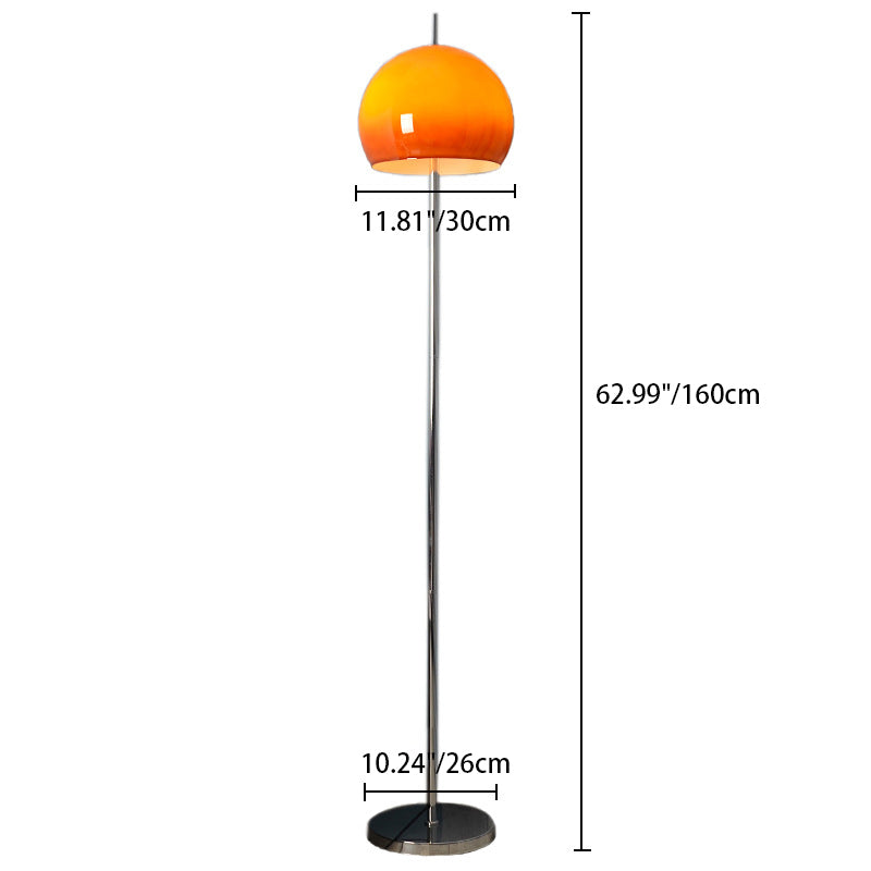 Mid-Century Modern 2-Light Mushroom Floor Lamp in Iron & Acrylic for Living Room
