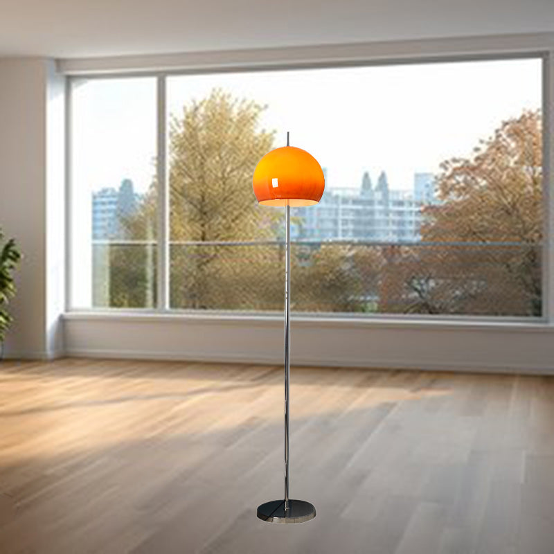 Mid-Century Modern 2-Light Mushroom Floor Lamp in Iron & Acrylic for Living Room