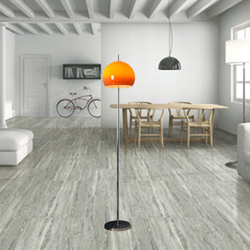 Mid-Century Modern 2-Light Mushroom Floor Lamp in Iron & Acrylic for Living Room