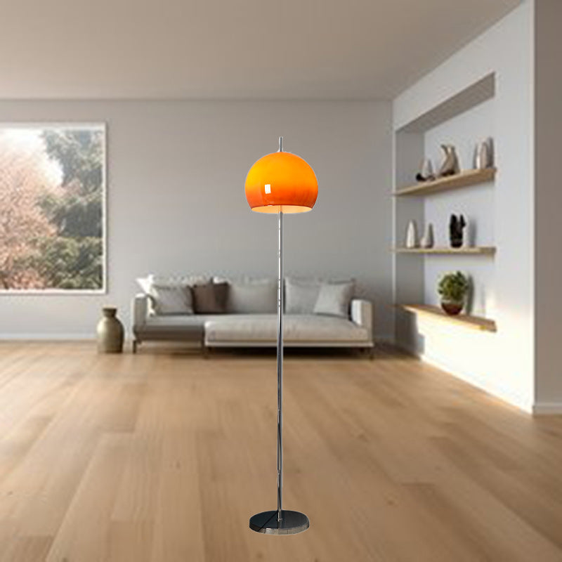 Mid-Century Modern 2-Light Mushroom Floor Lamp in Iron & Acrylic for Living Room