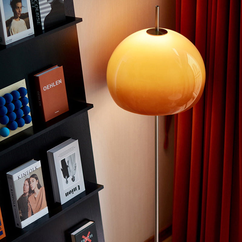 Mid-Century Modern 2-Light Mushroom Floor Lamp in Iron & Acrylic for Living Room