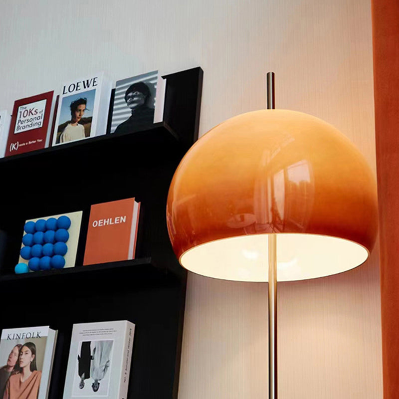 Mid-Century Modern 2-Light Mushroom Floor Lamp in Iron & Acrylic for Living Room