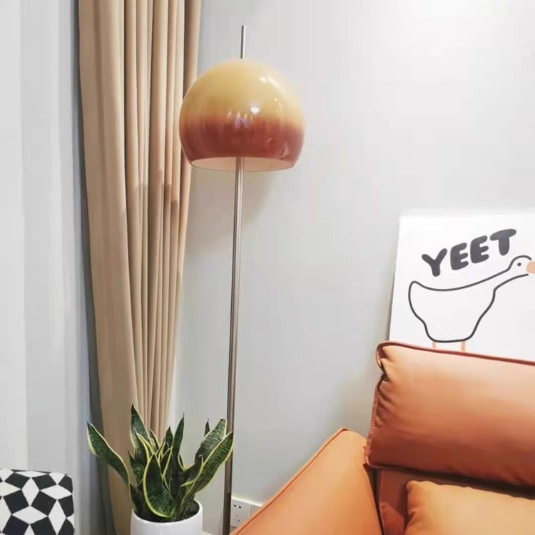 Mid-Century Modern 2-Light Mushroom Floor Lamp in Iron & Acrylic for Living Room