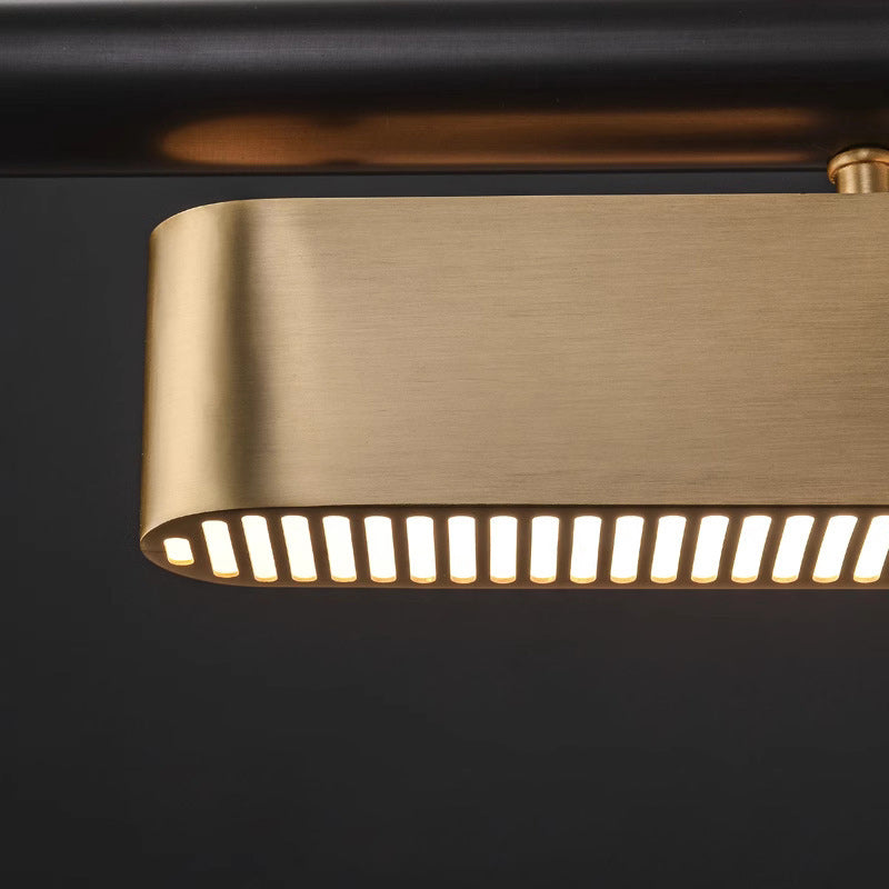 Sleek Stainless Steel LED Linear Chandelier for Modern Dining Room