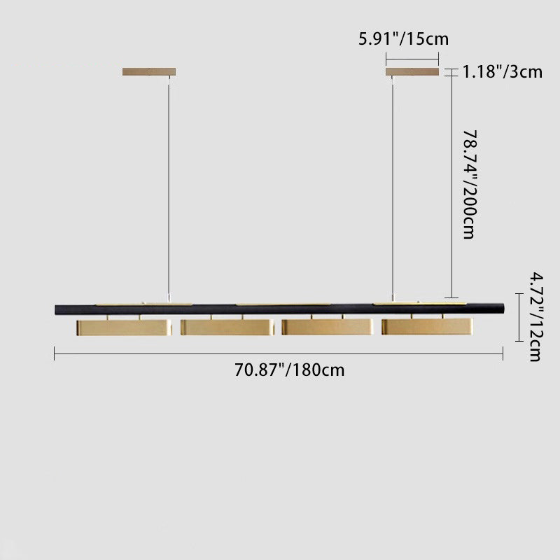 Sleek Stainless Steel LED Linear Chandelier for Modern Dining Room