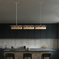 Sleek Stainless Steel LED Linear Chandelier for Modern Dining Room